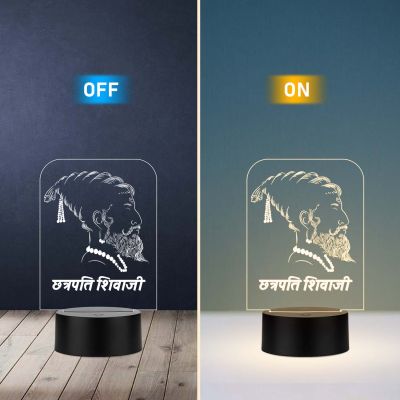 Chhatrapati Shivaji Maharaj Led Night lamp with Warm White Color